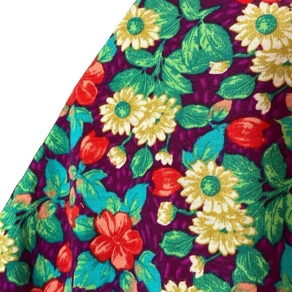 LuLaRoe Randy baseball style print and solid raglan sleeve top L - Picture 5 of 8